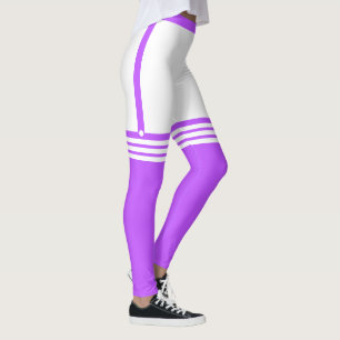 Funny Leggings with Faux Purple Over Knee Socks