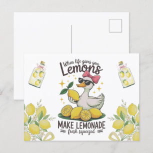 Funny Lemon Quote  Postcard