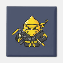 Funny Lemon Shinobi Ninja Nunchucks Illustration