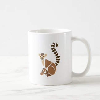 Funny Lemur Abstract Art Coffee Mug