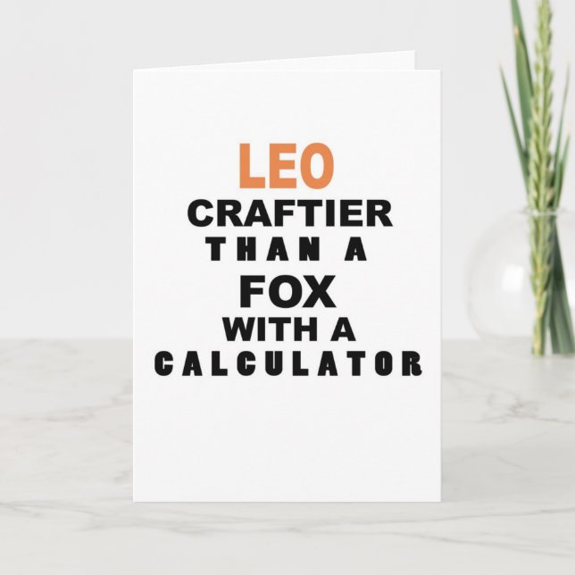 Funny Leo Birthday Card (Front)