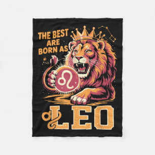 Funny Leo Birthday Quote Astrology Horoscope Gift Fleece Blanket