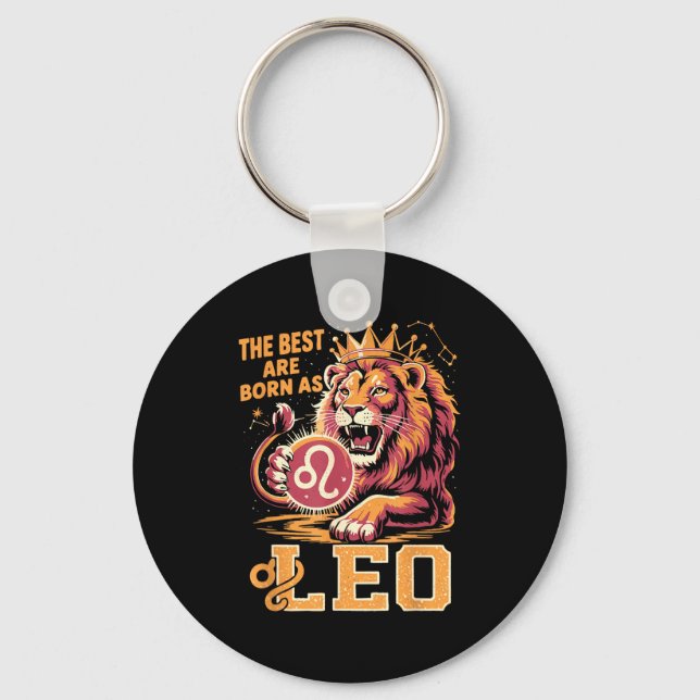 Funny Leo Birthday Quote Astrology Horoscope Gift  Keychain (Front)