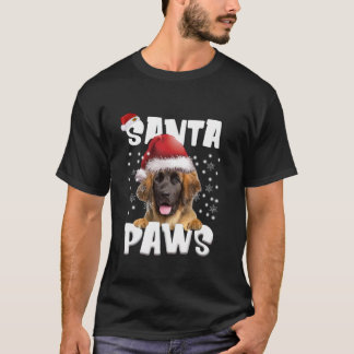 Funny Leonberger Christmas Lights Tree Dog Lover X T-Shirt