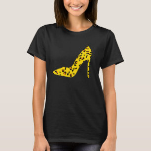 Funny Leopard Animal Print High Heels Women Stile T-Shirt