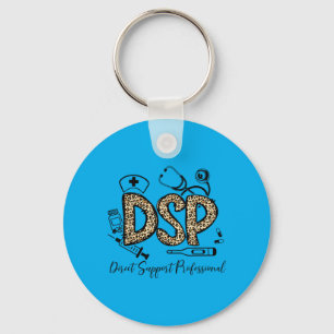Funny Leopard DSP Direct Suprt Professional Week Keychain