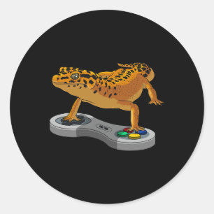 Funny Leopard Gecko Bearded Dragon Gift Kids Cool  Classic Round Sticker