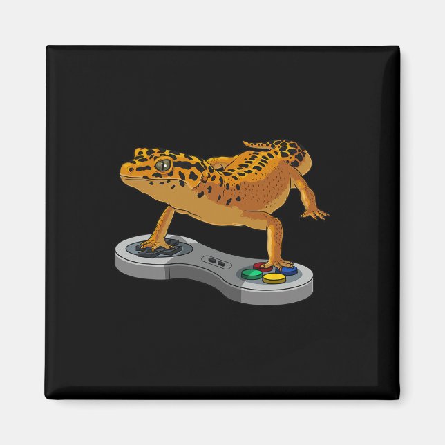 Funny Leopard Gecko Bearded Dragon Gift Kids Cool  Magnet (Front)