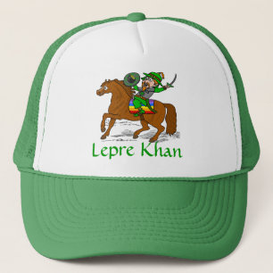 Funny Lepre Khan St Patrick's Day Trucker Hat