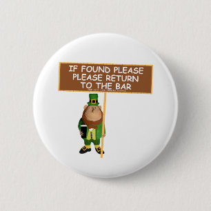 Funny leprechaun 2 inch round button