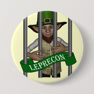 Funny leprechaun 3 inch round button