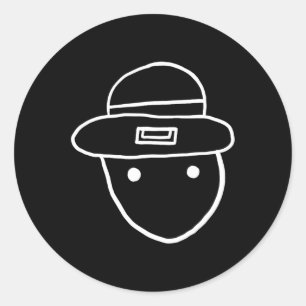 Funny Leprechaun Amateur Sketch Meme Irish St Patr Classic Round Sticker