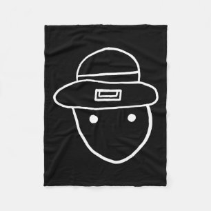 Funny Leprechaun Amateur Sketch Meme Irish St Patr Fleece Blanket