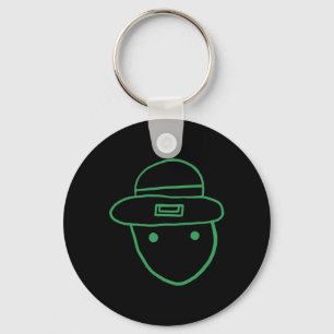 Funny Leprechaun Amateur Sketch Meme Irish St Patr Keychain
