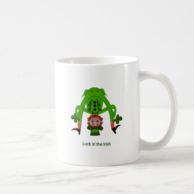 Funny Leprechaun Coffee Mug (Right)