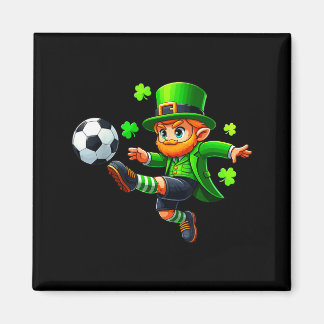 Funny Leprechaun Irish Soccer St Patricks Men Boy Magnet