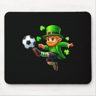 Funny Leprechaun Irish Soccer St Patricks Men Boy Mouse Pad