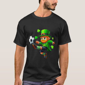 Funny Leprechaun Irish Soccer St Patricks Men Boy T-Shirt