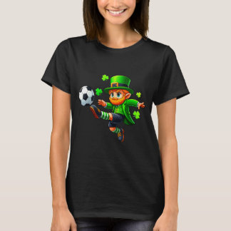 Funny Leprechaun Irish Soccer St Patricks Men Boy T-Shirt