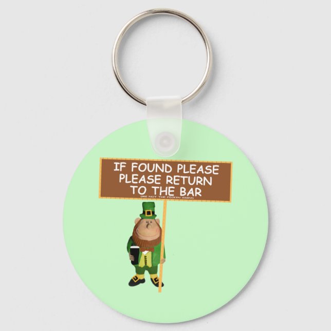 Funny leprechaun keychain (Front)