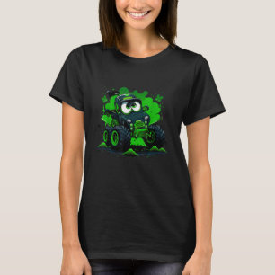 Funny Leprechaun Monster Truck Shamrock St Patrick T-Shirt