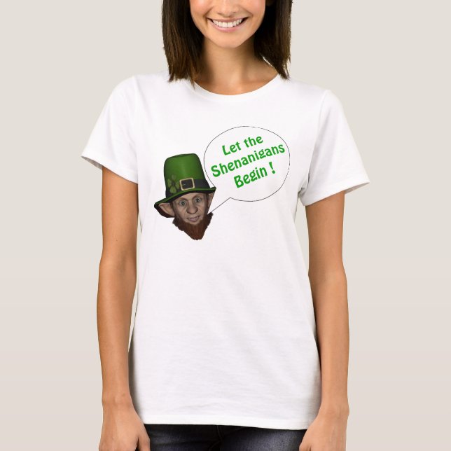 Funny leprechaun shenanigans T-Shirt (Front)