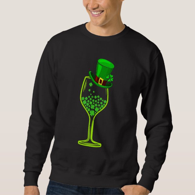 Funny Leprechaun Size I'm Not Short St Patricks Da Sweatshirt (Front)