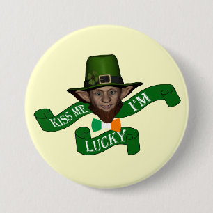 Funny leprechaun St Patrick's day 3 Inch Round Button