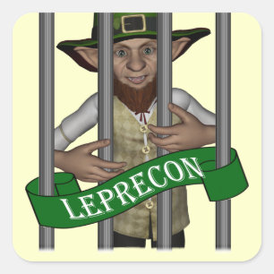 Funny leprechaun St Patrick's day Square Sticker