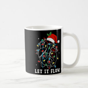Funny Let It Flow Anatomy Heart Cardiac Nurse Sant Coffee Mug