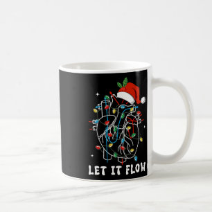 Funny Let It Flow Anatomy Heart Cardiac Nurse Sant Coffee Mug