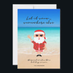Funny Let it Snow Florida Santa Beach Christmas Holiday Card<br><div class="desc">Our "Let it Snow" Florida Santa Beach Christmas Holiday Card is cute and whimsical way to bring some sunshine and laughter to your holiday greetings! Escape the winter chill with this comically brilliant card that brings a unique twist to the holiday season. Featuring an image of Santa Claus enjoying the...</div>
