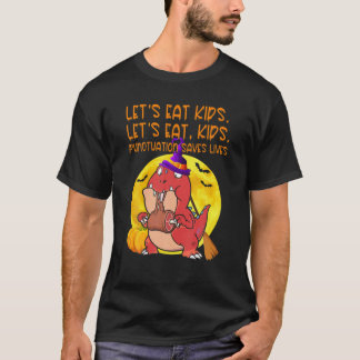 Funny Let's Eat Kids Punctuation Saves Lives Gramm T-Shirt