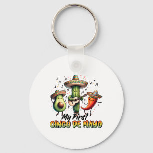 Funny Let's Fiesta Squad Family Matching Cinco De Keychain