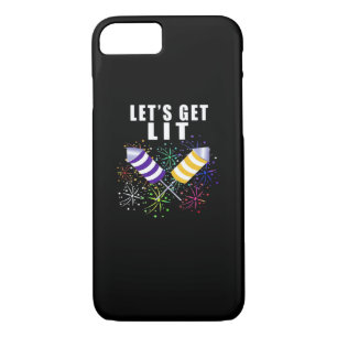 Funny Let's Get Lit - Independence Pun Classic Case-Mate iPhone Case