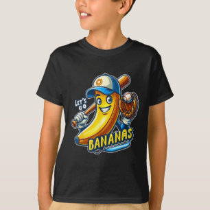 Funny Lets Go Bananas Cute Banana Fruit Lover Game T-Shirt