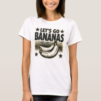 Funny Let's Go Bananas Distressed Grunge Meme