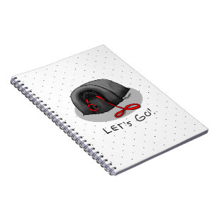 Funny Let's Go! for a Walk Pekingese Dog (black) Notebook