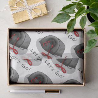 Funny Let's Go! for a Walk Pekingese Dog (black) Tissue Paper