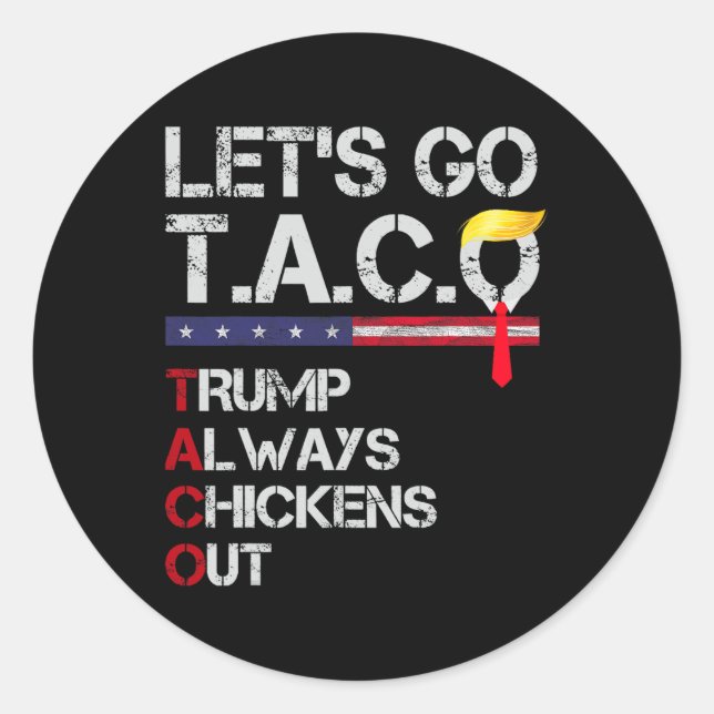 Funny Let's Go Taco 19  Classic Round Sticker (Front)