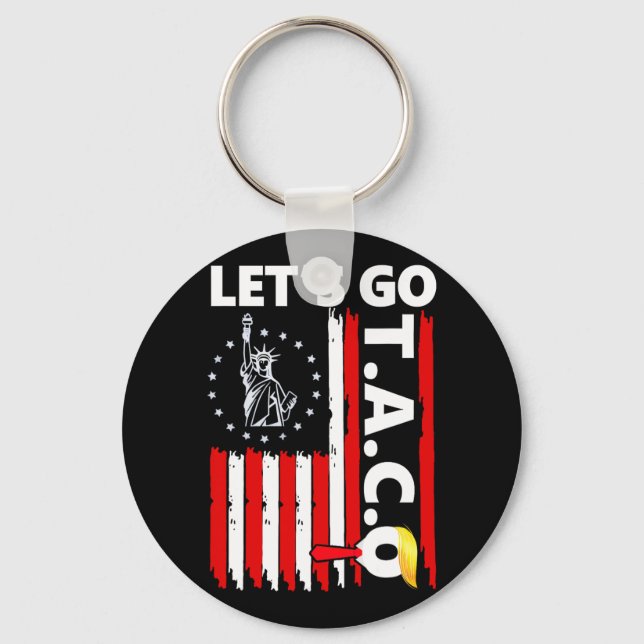 Funny Let's Go Taco 50  Keychain (Front)