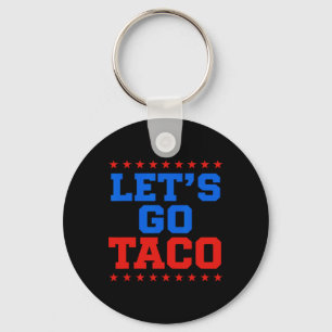 Funny Let's Go Taco Design Keychain