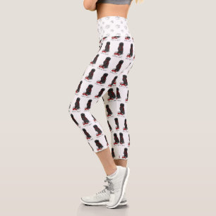 Funny Let's Go! Walk Affenpinscher (Black Natural) Capri Leggings