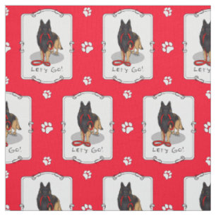 Funny Let's Go! Walk Belgian Tervuren (original) Fabric