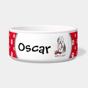 Funny Let's Go! Walk Old English Sheepdog (Grey 1)