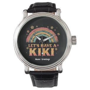 Funny "Let's Have a Kiki" LGBT Trans Gender Retro Watch