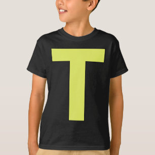 Funny Letter T Green Halloween Costume  T-Shirt