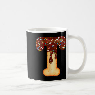 Funny Letter T Ice Cream Chocolate Sprinkles Coffee Mug