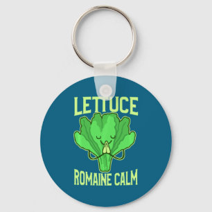 Funny Lettuce Romaine Calm Meditation Yoga Zen  Keychain