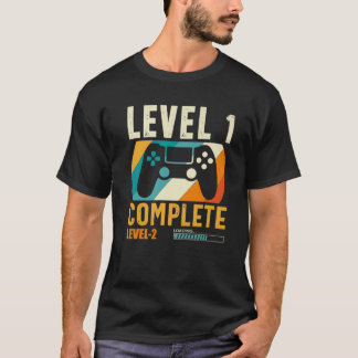 Funny Level 1 Complete Vintage Retro 1St Wedding A T-Shirt